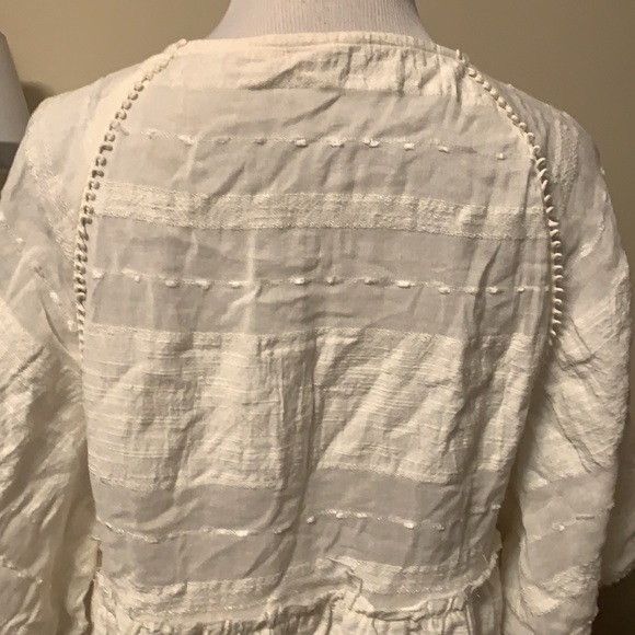 Free People off white tunic style top, lace, embr - Picture 6 of 11